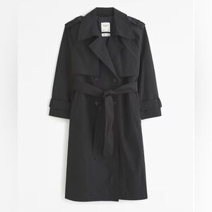 Abercrombie classic trench coat in black size XXL no belt
